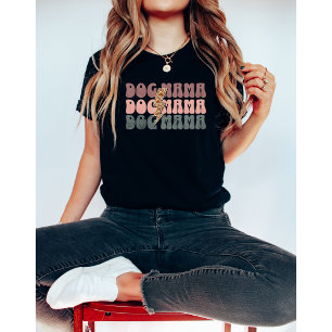 Retro Hund-Mamma-Leopard Mamma-Hund älskare-Cute T Shirt
