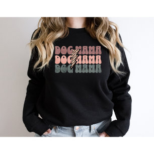 Retro Hund-Mamma-Leopard Mamma-Hund älskare-Cute T Shirt