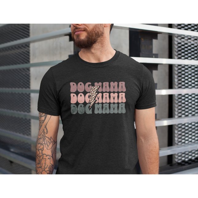 Retro Hund-Mamma-Leopard Mamma-Hund älskare-Cute T Shirt (Skapare uppladdad)