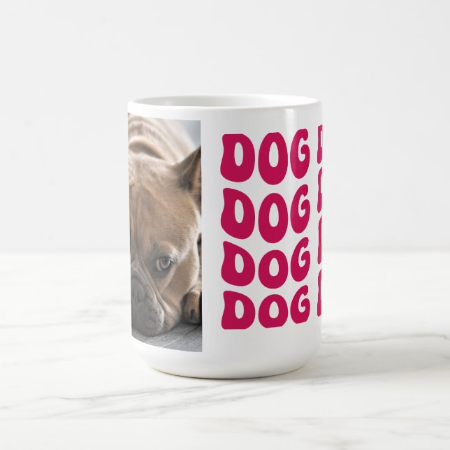 Retro Hund Personlig Photo Kaffemugg (Center)