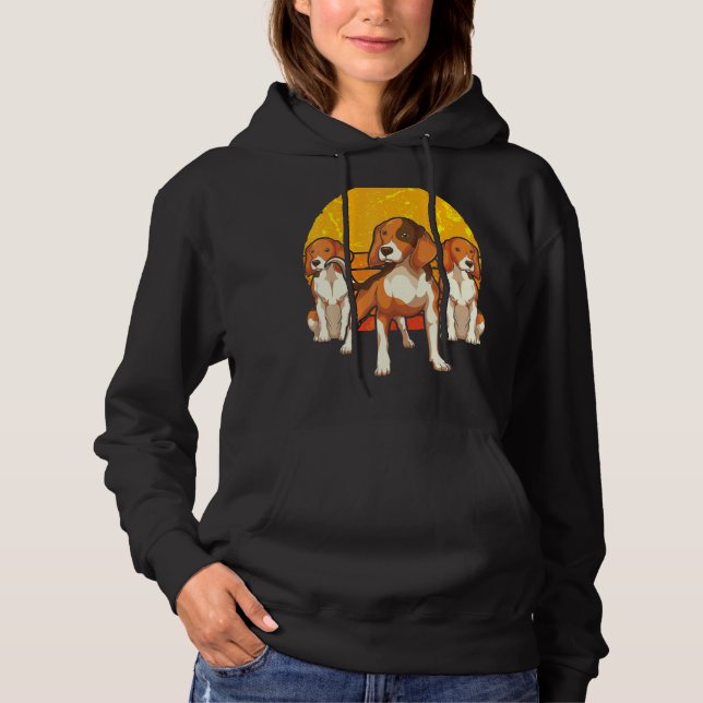 Retro Hund Pet Owner Animal Sunset Beagle T Shirt (Framsida)
