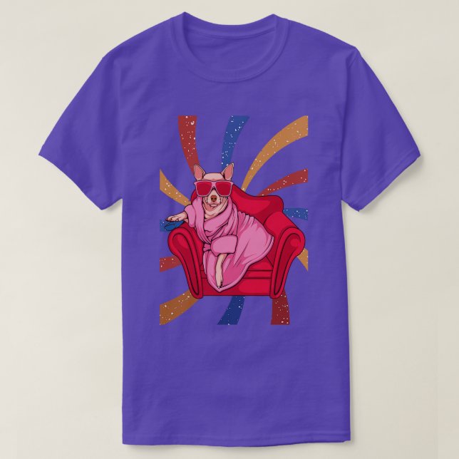 Retro-hund T Shirt (Design framsida)