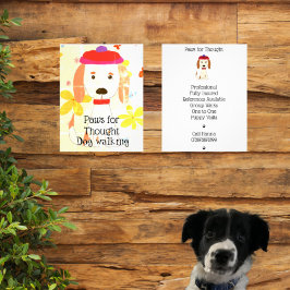 Retro Hund Walking Grooming Business Flygblad
