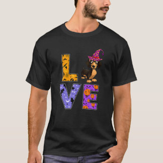 Retro Hundägare Funny Halloween Costume Dachshund T Shirt