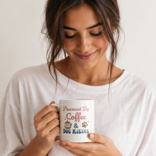 Retro Hundmamma Kaffeälskare - Drivs Av Kaffe Kaffemugg