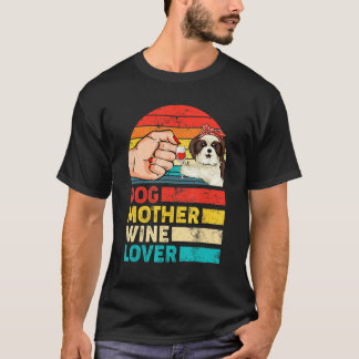 Retro hundmamma vin Shih Tzu hund mors dag T Shirt