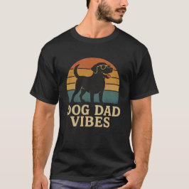 Retro hundpappa T-shirt | Vintage solnedgång Labra