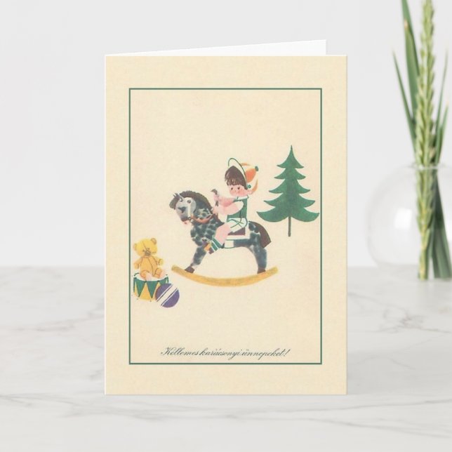 Retro Hungary Karácsonyi julkort Helgkort (Framsida)