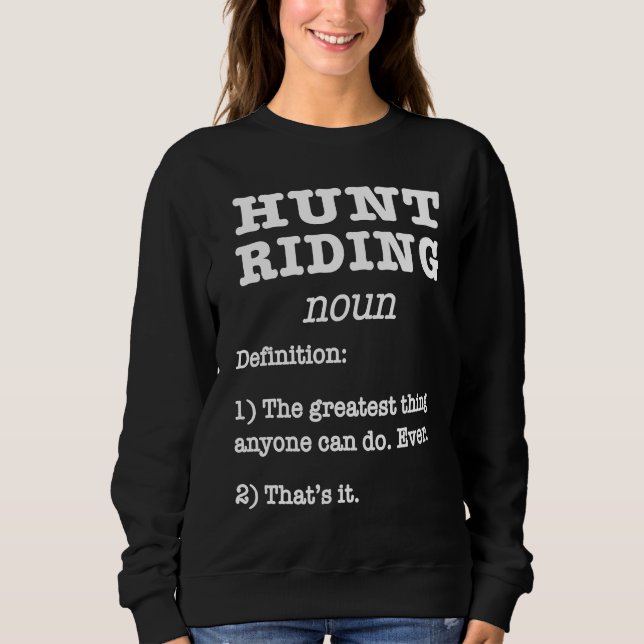 Retro Hunt Riding  Fake Definition For Horse Rider T Shirt (Framsida)
