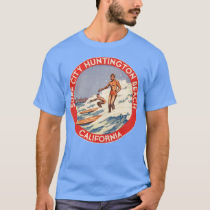 Retro Huntington Beach CA 70s Surfa City Souvenir T Shirt