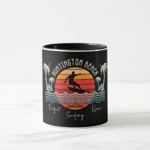 Retro Huntington Beach Surfing Mugg