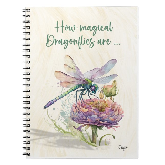Retro hur magiska dragonflies är anteckningsbok (Framsidan)