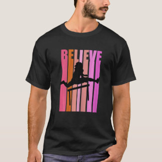 Retro Hurdling Athletic Female Womens Girls Motiva T Shirt