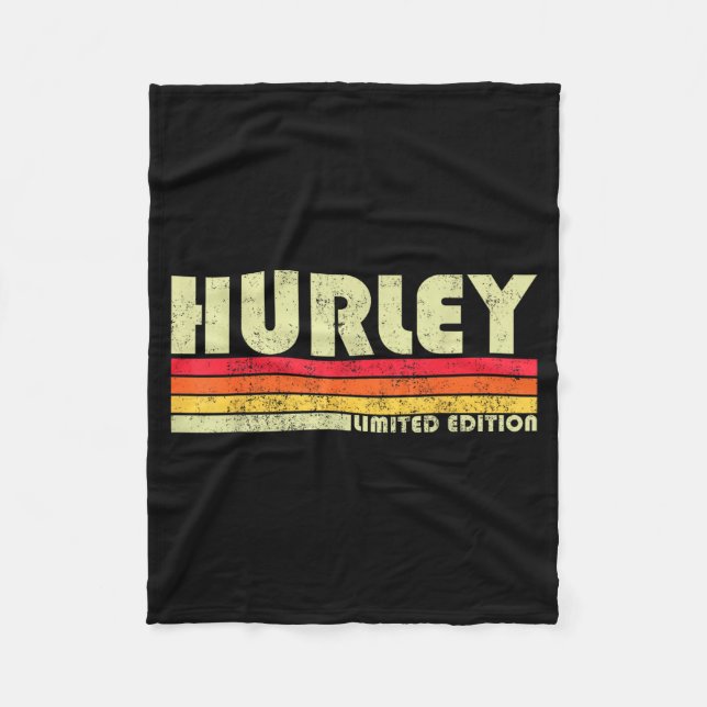 Retro Hurley Home State Cool 70s 80s Style Sunset  Fleecefilt (Framsidan)