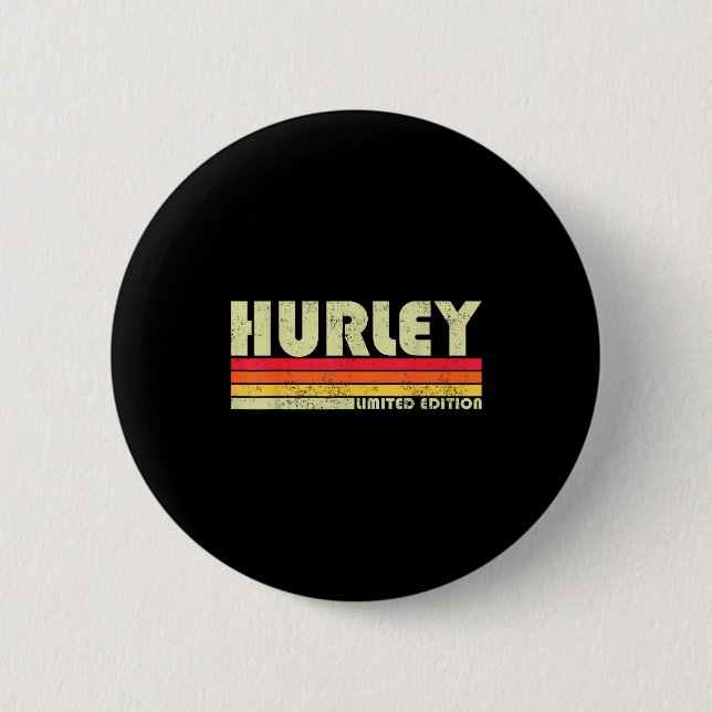 Retro Hurley Home State Cool 70s 80s Style Sunset  Knapp (Framsida)