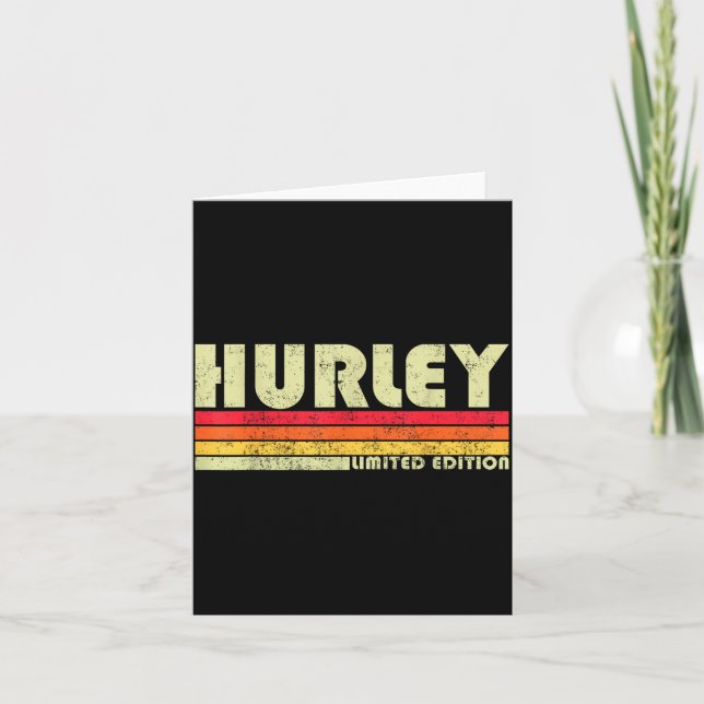 Retro Hurley Home State Cool 70s 80s Style Sunset  Kort (Framsida)