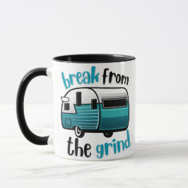 Retro husbil Teal kaffemugg