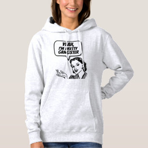 RETRO HUSHÅLLSFROU "GANGSTER" ROliga T-SHIRTS HOOD