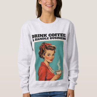 RETRO HUSHÅLLSKVINNA KAFÉE ROLIG T-SHIRT