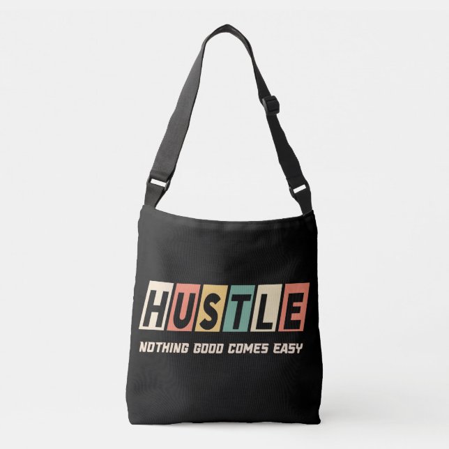 Retro Hustle Inget Bra kommer lätt Axelväska (Framsida)