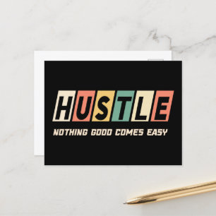 Retro Hustle Inget Bra kommer lätt Vykort
