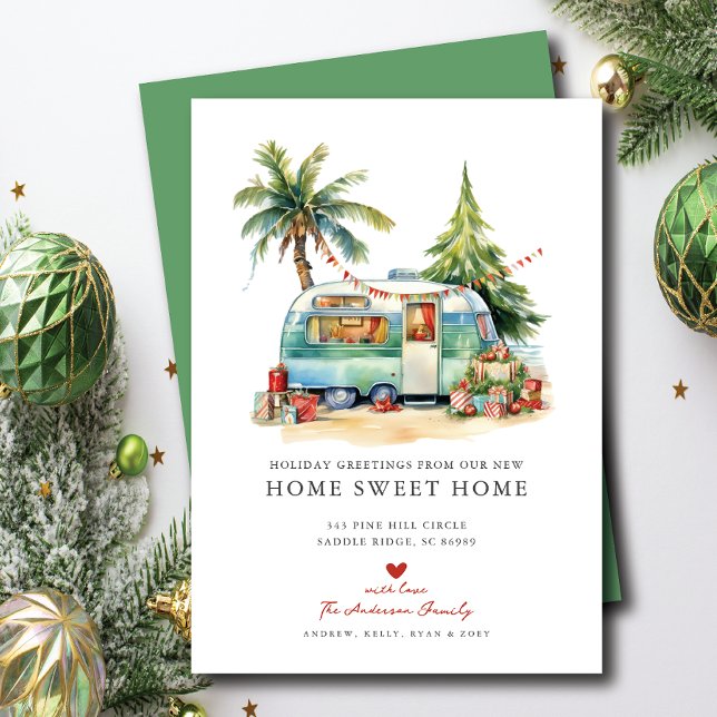 Retro Husvagn Semester Flyttar Meddelande Inbjudningar (Skapare uppladdad)