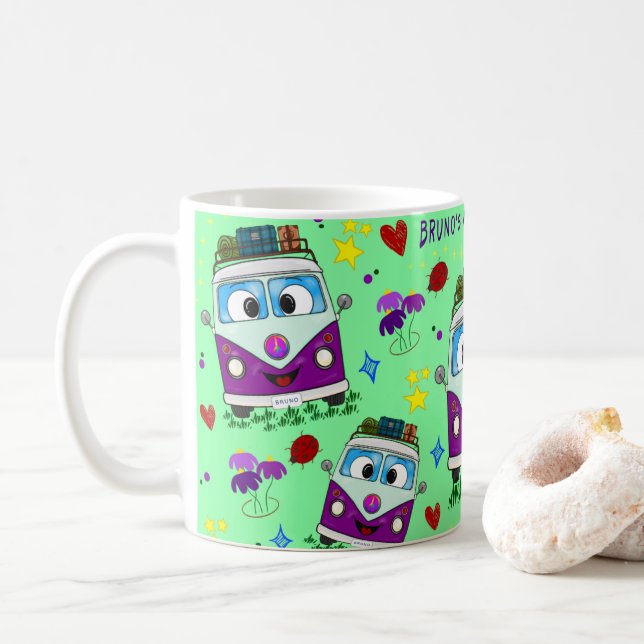 Retro husvagnsmugg – Bruno Edition  Kaffemugg (Med munk)