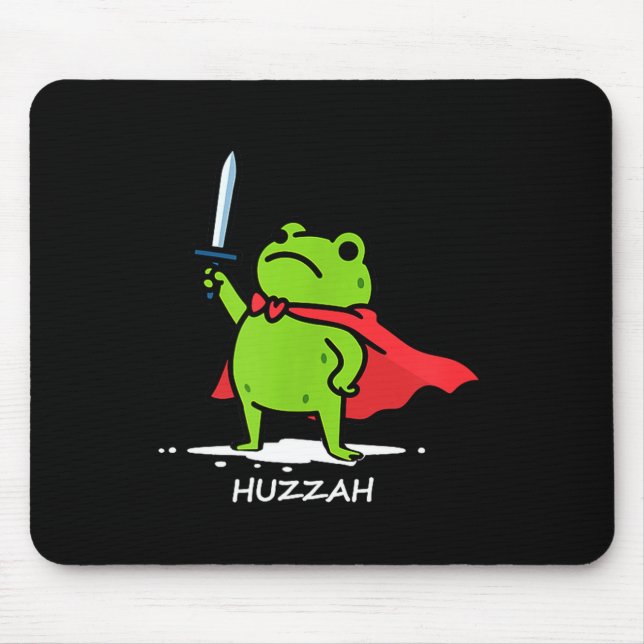 Retro Huzzah Frog Knight Funny Sword Meme Quote Me Musmatta (Framsidan)