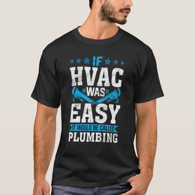 Retro Hvac Tech, om det var lätt, skulle det vara  T Shirt (Framsida)