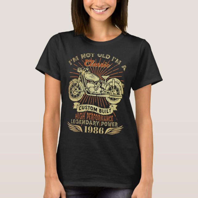 Retro I är inte gammal.. Jag är klassisk motorcyke T Shirt (Framsida)
