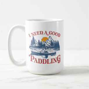 Retro I behöver en Bra Paddling Kayaking Kayaker Kaffemugg