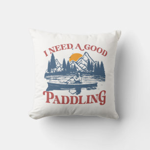 Retro I behöver en Bra Paddling Kayaking Kayaker Kudde