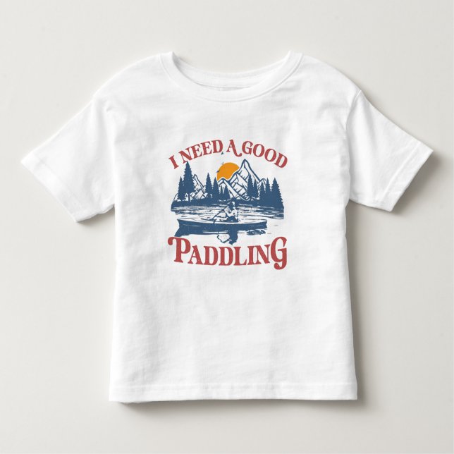 Retro I behöver en Bra Paddling Kayaking Kayaker T Shirt (Framsida)