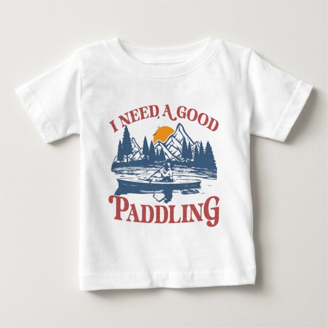 Retro I behöver en Bra Paddling Kayaking Kayaker T Shirt (Framsida)