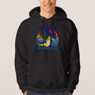 Retro I Bevingad Drak I Skrikande Vitbukig Ca Hoodie