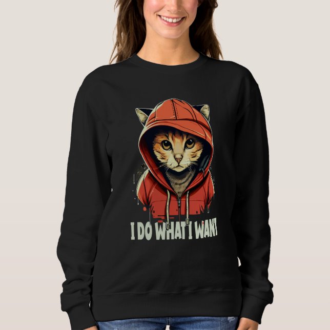 Retro I do what I want  kitten T Shirt (Framsida)
