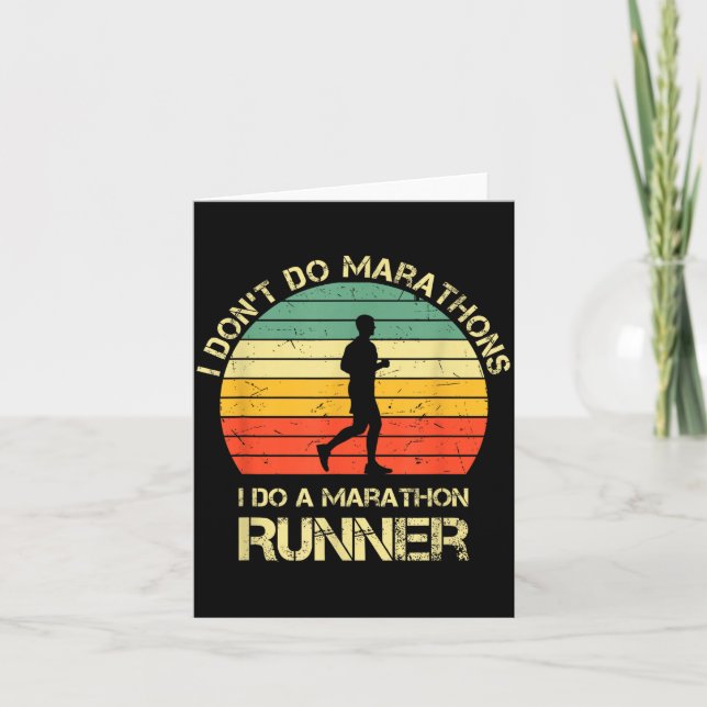 Retro I Don't Do Marathons I Do A Marathon Runner  Kort (Framsida)