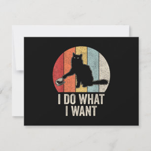 Retro I gör vad jag vill ha Cat Shirt Cat Lover Ow