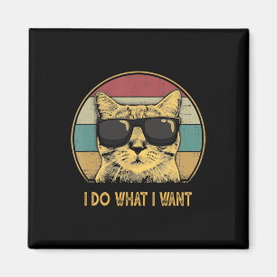 Retro I gör vad jag vill ha katt och klatt. Magnet