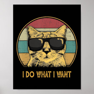 Retro I gör vad jag vill ha katt och klatt. Poster