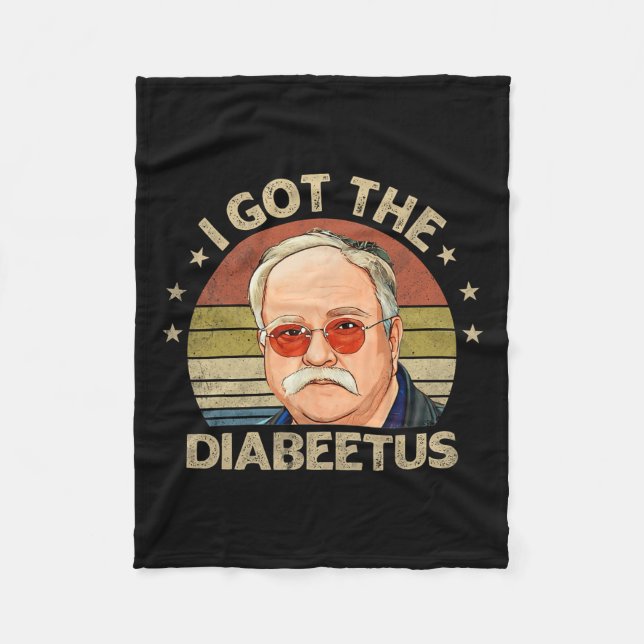 Retro I Har Diabeetus Funny diabetes typ 1 2 Fleecefilt (Framsidan)