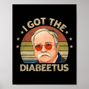 Retro I Har Diabeetus Funny diabetes typ 1 2 Poster