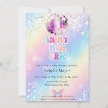 Retro i hennes Mamma Era-babyinbjudan