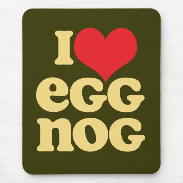 Retro I Kärlek Eggnog Mousepad Grönt Musmatta (Framsidan)