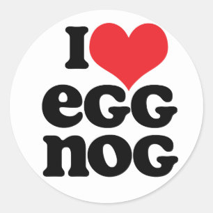 Retro I Kärlek Eggnog Stickers Runt Klistermärke