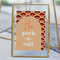 Retro I Kärlek Gris-N-Roll Bröllop-tecken