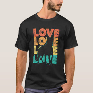 Retro I Kärlek - Hund för mitt tyska schepherd-tem T Shirt