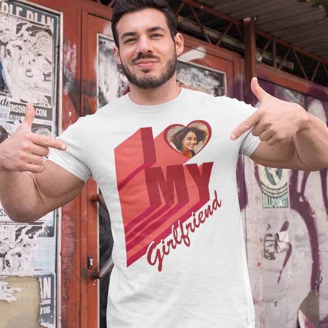 Retro I Kärlek Min flickvän T-Shirt (Skapare uppladdad)