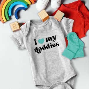 Retro I Kärlek Mina Daddies Baby Gay Pappor T Shirt