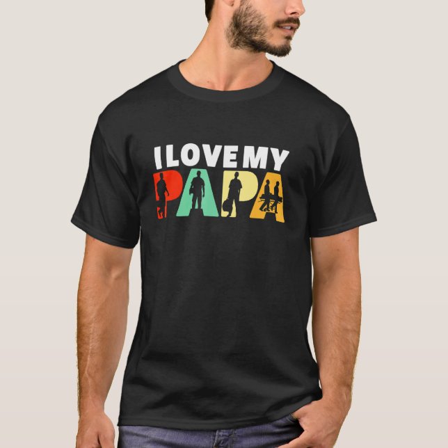 Retro I Kärlek Mitt Pappa Sjukvårdare Pappa Fars d T Shirt (Framsida)